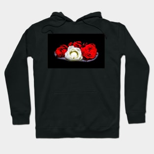 Red and White Roses Hoodie